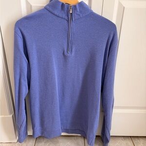 Peter Millar Crown Comfort Quarter Zip Pullover Sweater Mens Size Medium Purple